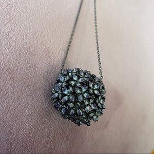 ALDO PURPLE FLORAL LONG NECKLACE